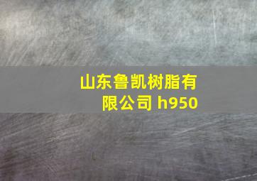 山东鲁凯树脂有限公司 h950